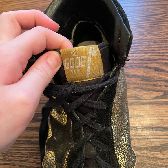 golden goose high top sneakers black and gold - Picture 4 of 8